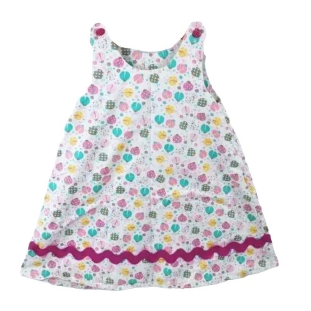 Vintage Ladybug Print Summer Dress 24 mos - Picture 1 of 8